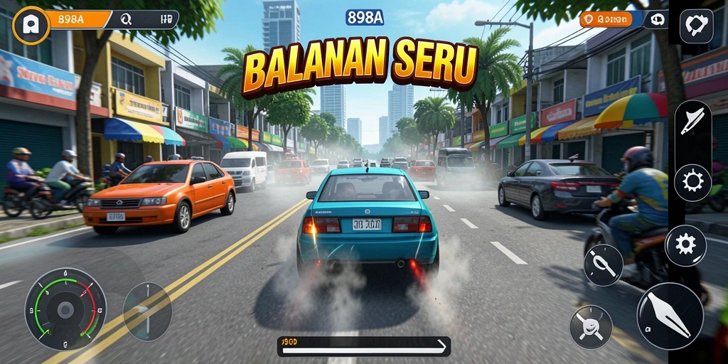 Tampilan permainan Racing yang mendebarkan di 898A.