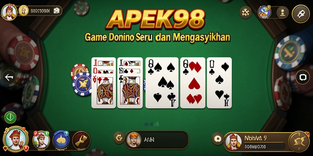 Screenshot gameplay APEK88 menunjukkan keseruan bermain domino secara online.
