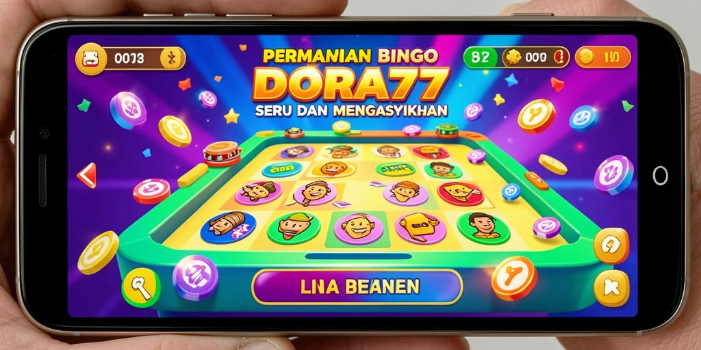Tampilan gameplay DORA77 yang penuh warna dan menarik.