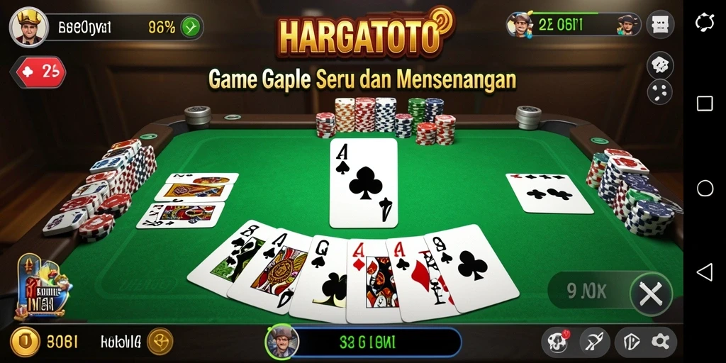 Tampilan gameplay HARGATOTO yang seru dan interaktif.