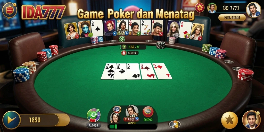 Tampilan seru gameplay poker di IDA777 yang menantang.