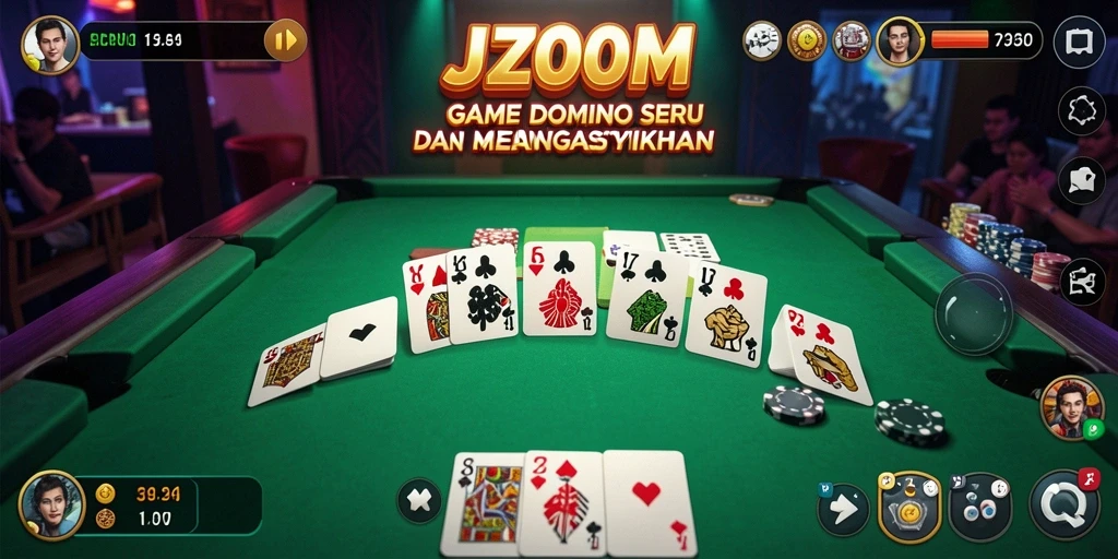 Tampilan gameplay J200M yang memikat dan seru saat bermain Domino.