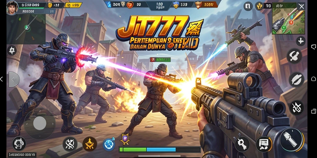 Tampilan gameplay JT777 yang seru dan mendebarkan saat beraksi di medan perang.
