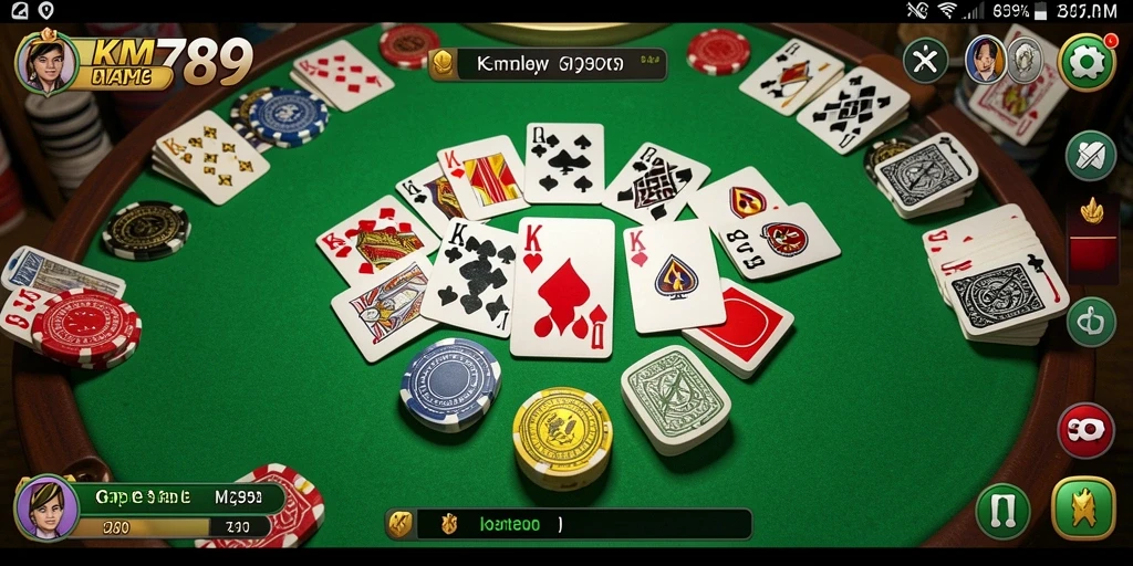 Gameplay seru Gaple di KM789 dengan teman-teman.