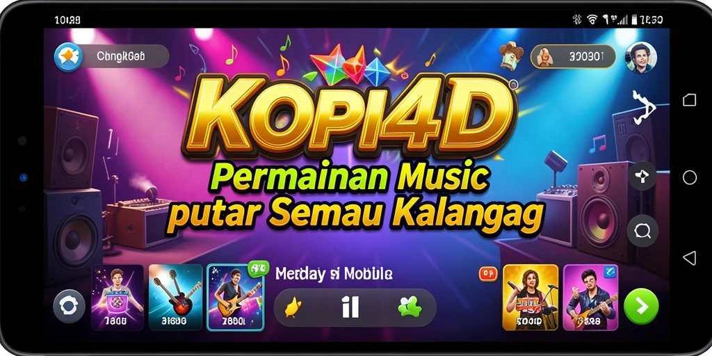 Screenshot gameplay KOPI4D yang menampilkan interaksi musik yang menarik.