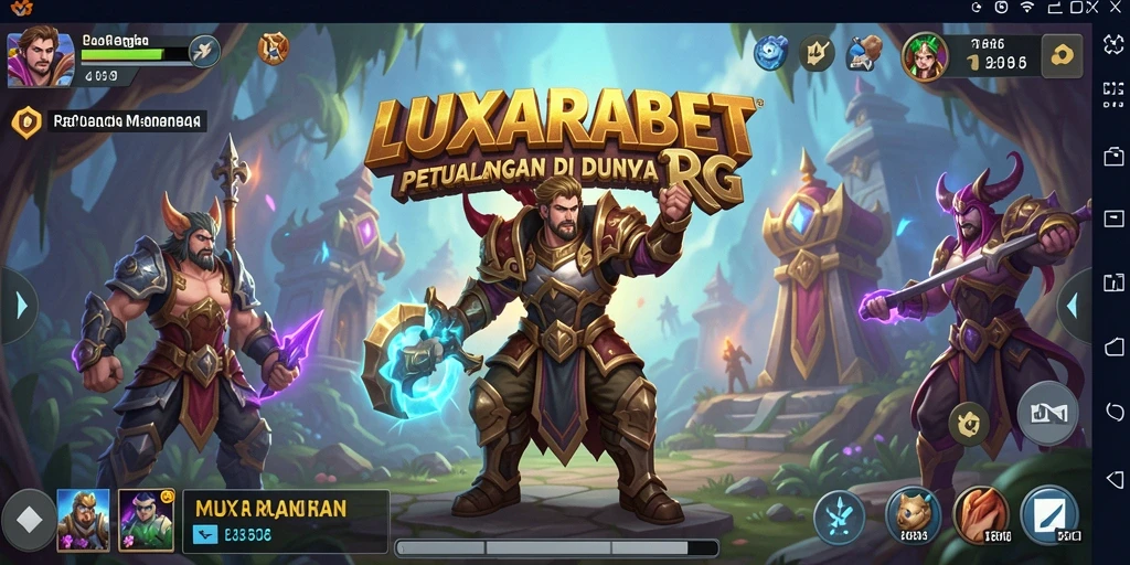 Screenshot LUXARABET menampilkan aksi mendebarkan dalam pertarungan RPG.