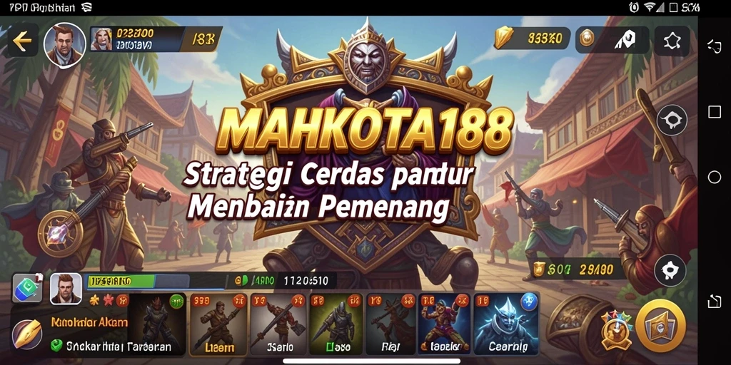 Tampilan utama gameplay <strong>MAHKOTA188</strong> yang menegangkan dan penuh strategi.