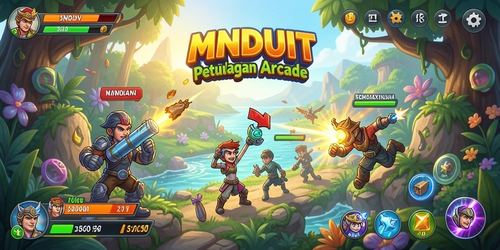 Tampilan seru dari gameplay <strong>MNDUIT</strong> yang menantang.
