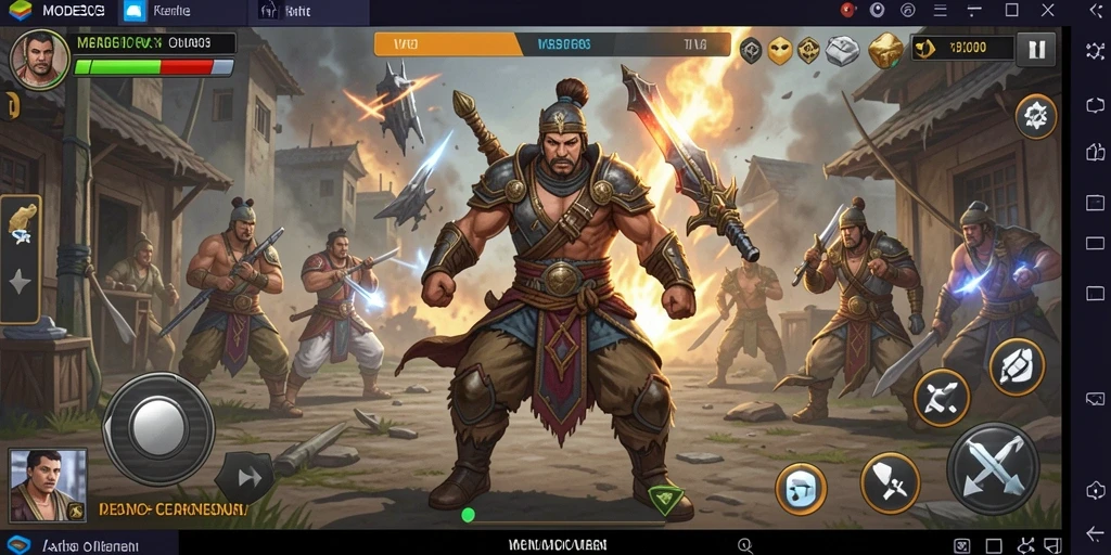 Tampilan gameplay dari strategi yang intens dan mendebarkan.