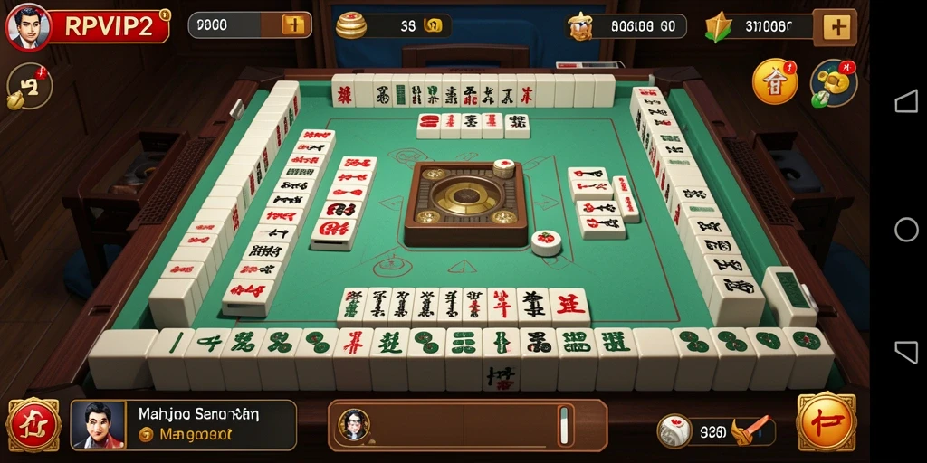 Screenshot gameplay RPVIP2 menampilkan aksi mencocokkan ubin Mahjong yang seru.